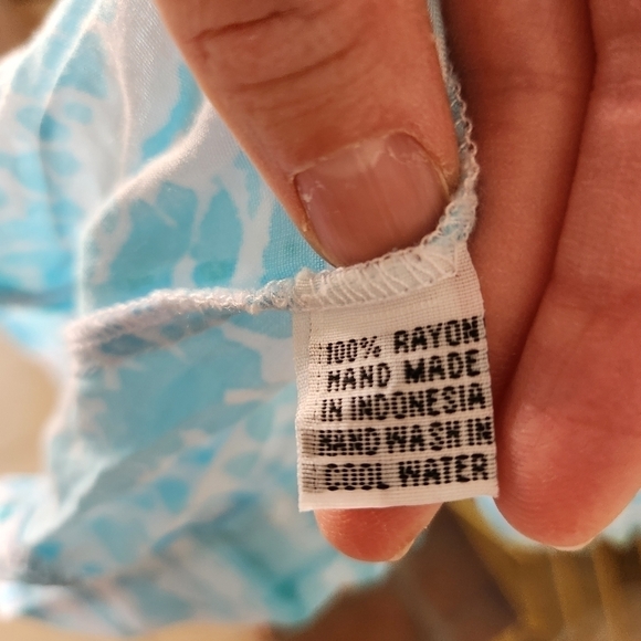 BU Tiki Maxi Blue Soft Swimsuit Cover Up. Size S/M - Picture 10 of 10